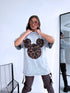 Krekls "LEOPARD MICKEY" - gaiši pelēks